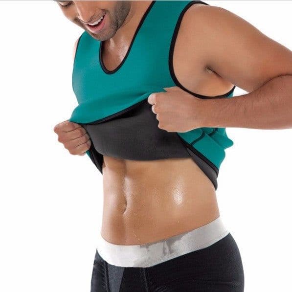 image-Neoprene Sauna Vest Body Shaper Waist Trainer for Men
