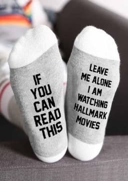 image-Hallmark Movies Christmas Socks Women Winter Warm Cotton Pair