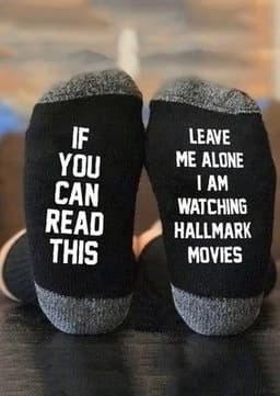 image-Hallmark Movies Christmas Socks Women Winter Warm Cotton Pair