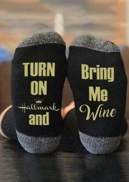 image-Hallmark Movies Christmas Socks Women Winter Warm Cotton Pair