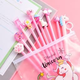 image-Cartoon Gel Pen Set Student Stationery Pink Signature Pens
