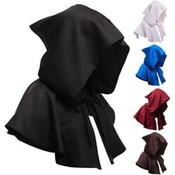 image-Medieval Halloween Death Cloak Costume with Hat Adult