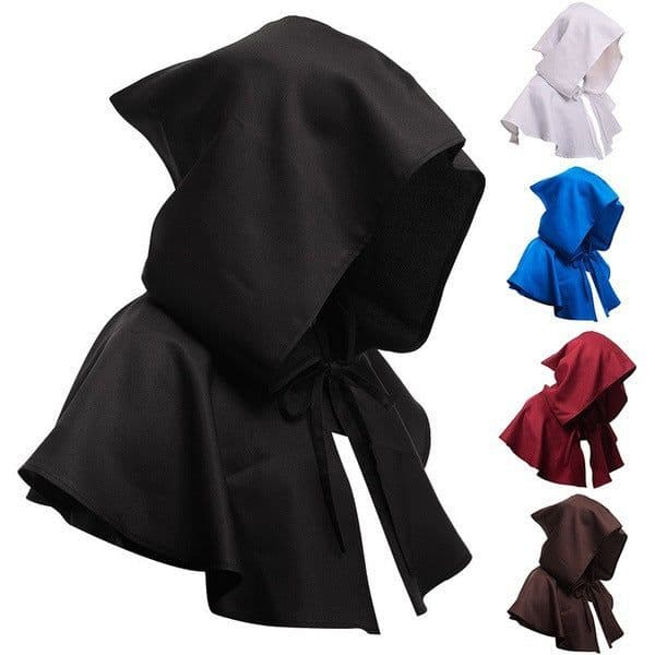 image-Medieval Halloween Death Cloak Costume with Hat Adult