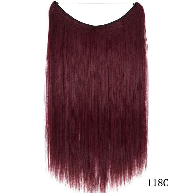 image-Fishing Line Hair Extension Wig Piece