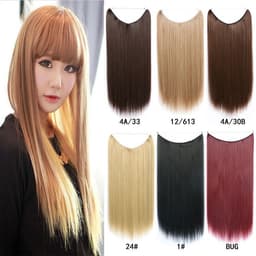 image-Fishing Line Hair Extension Wig Piece