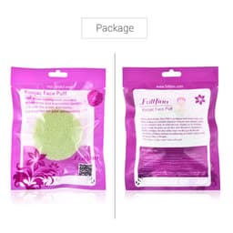 image-Fulljion Round Konjac Sponge Face Cleaning Puff Natural Facial