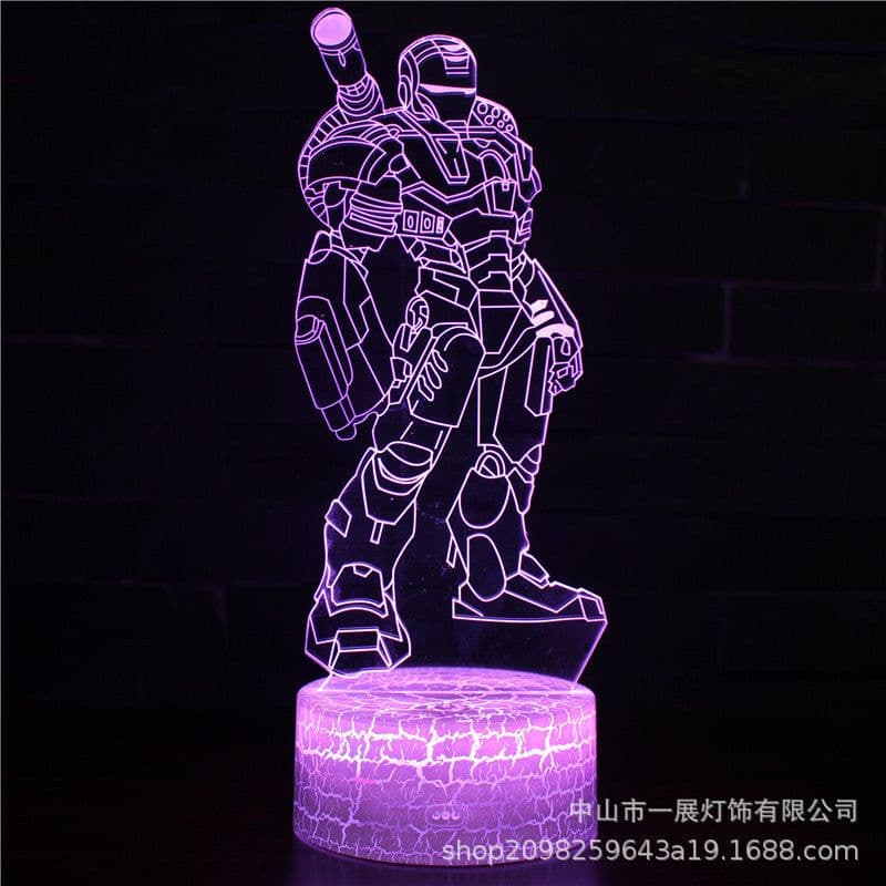 image-Iron Man 3D LED Night Light Table Lamp