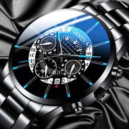 image-Men Stainless Steel Quartz Watch Calendar Business Casual