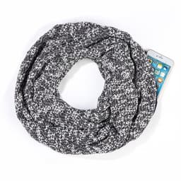 image-Unisex Pocket Scarf with Zipper 25x160cm Mixed-Color Wool