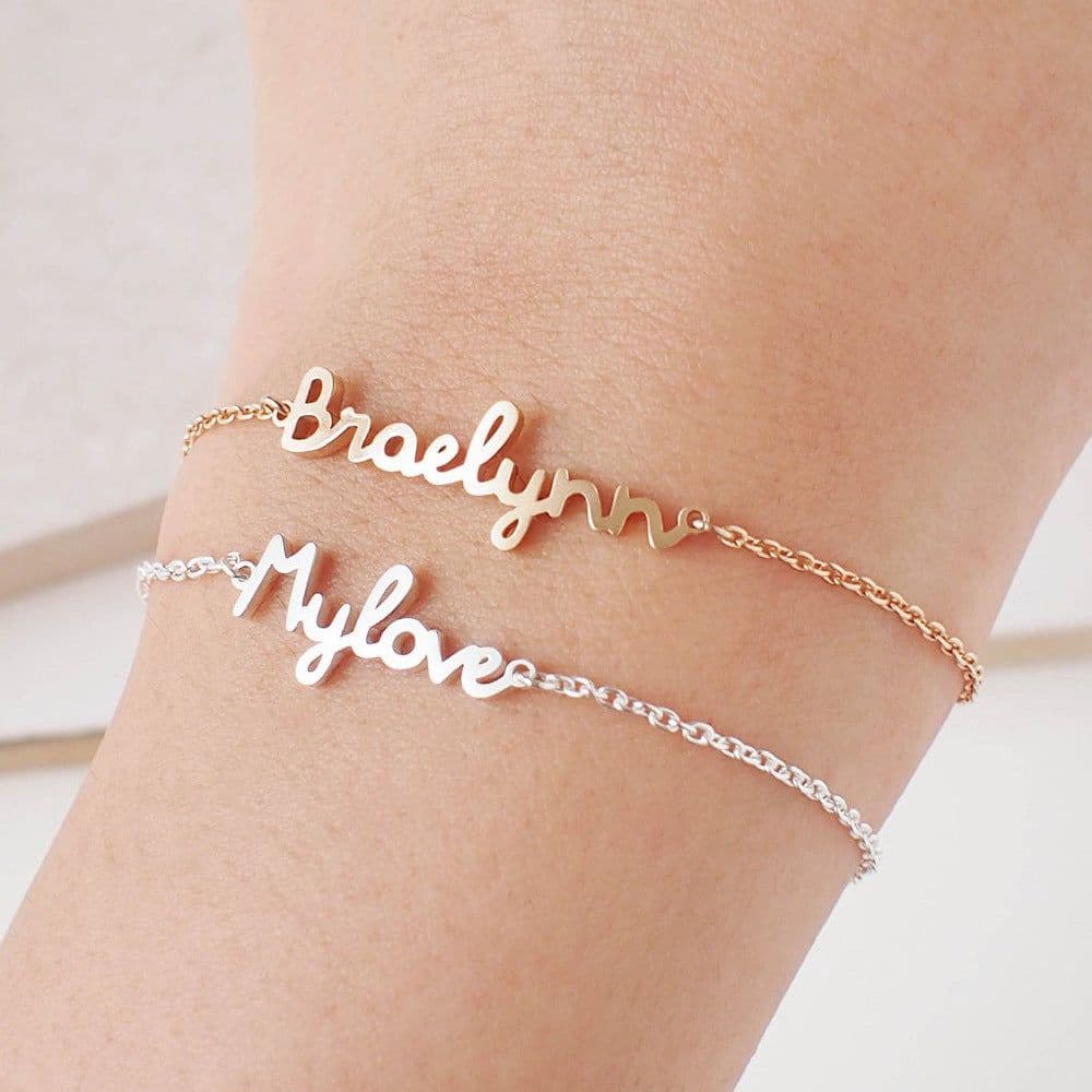image-Personalized Custom Name Bracelet Stainless Steel