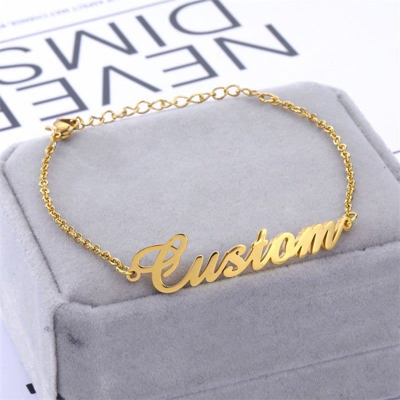 image-Personalized Custom Name Bracelet Stainless Steel