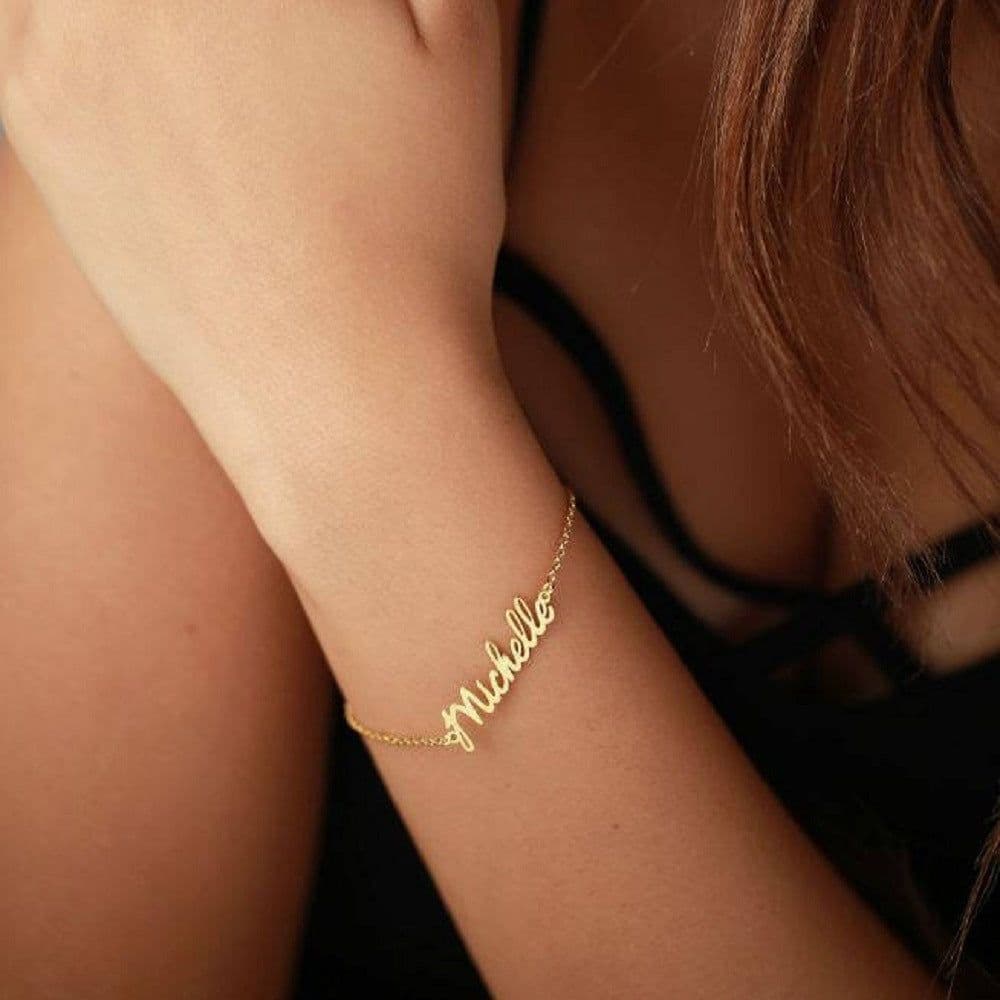 image-Personalized Custom Name Bracelet Stainless Steel