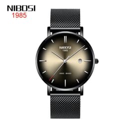 image-Nibosi Men's Quartz Watch 2362 Mesh Band Waterproof Calendar