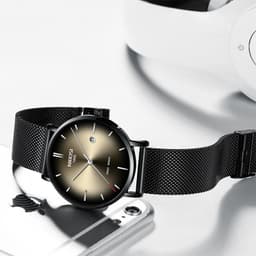 image-Nibosi Men's Quartz Watch 2362 Mesh Band Waterproof Calendar