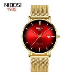 image-Nibosi Men's Quartz Watch 2362 Mesh Band Waterproof Calendar
