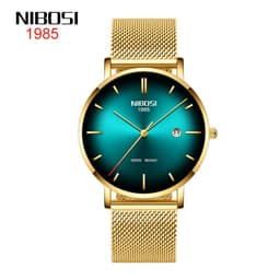 image-Nibosi Men's Quartz Watch 2362 Mesh Band Waterproof Calendar