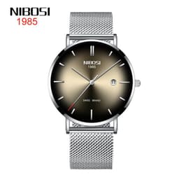 image-Nibosi Men's Quartz Watch 2362 Mesh Band Waterproof Calendar