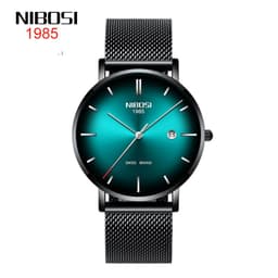 image-Nibosi Men's Quartz Watch 2362 Mesh Band Waterproof Calendar