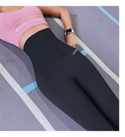 image-Women's High Waist Slim Fit Yoga Leggings Nylon Blend Pants