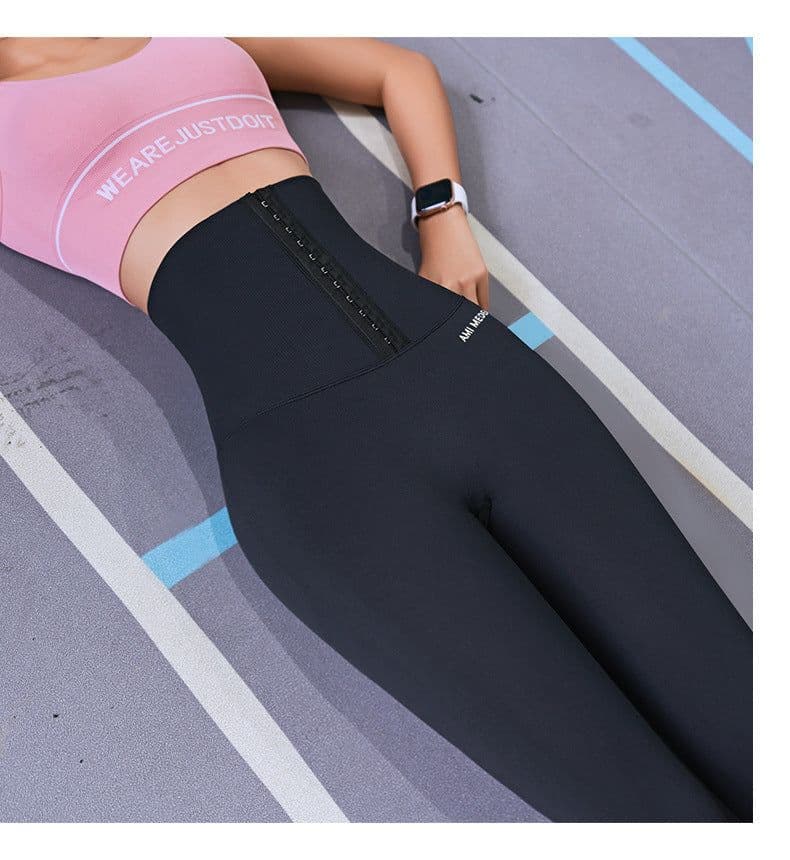 image-Women's High Waist Slim Fit Yoga Leggings Nylon Blend Pants