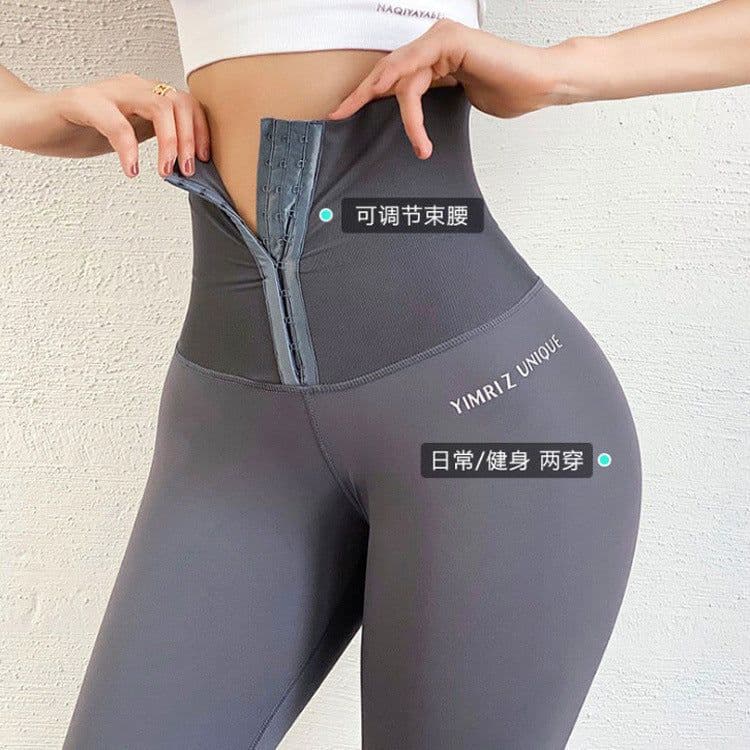 image-Women's High Waist Slim Fit Yoga Leggings Nylon Blend Pants