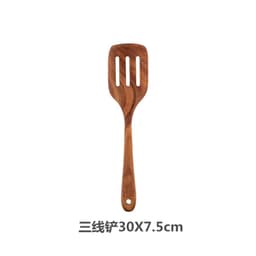 image-Jinmu Wooden Cooking Spatula Long Handle Teak Non-Stick Pan Spoon