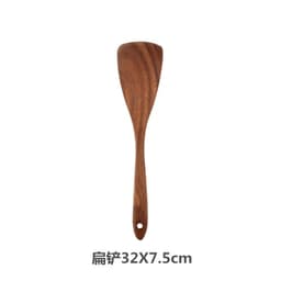 image-Jinmu Wooden Cooking Spatula Long Handle Teak Non-Stick Pan Spoon
