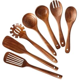 image-Jinmu Wooden Cooking Spatula Long Handle Teak Non-Stick Pan Spoon