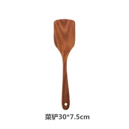 image-Jinmu Wooden Cooking Spatula Long Handle Teak Non-Stick Pan Spoon