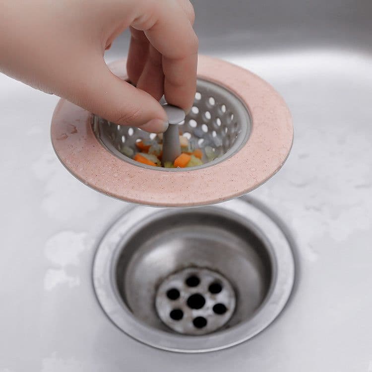 image-Silicone Sink Strainer Drain Filter Anti-Clog Hair Catcher