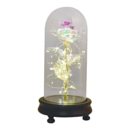 image-24k Gold Foil Rose with Glass Cover Valentine's Gift Decoration