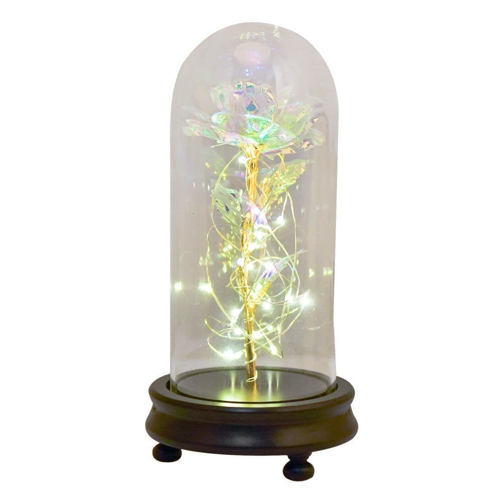 image-24k Gold Foil Rose with Glass Cover Valentine's Gift Decoration