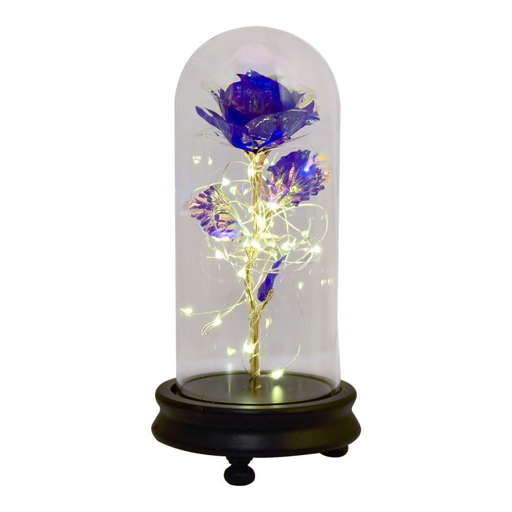 image-24k Gold Foil Rose with Glass Cover Valentine's Gift Decoration