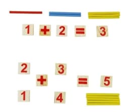image-Wooden Counting Sticks Montessori Math Teaching Toy
