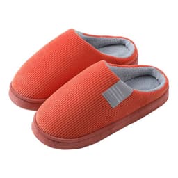 image-Qianliang Cotton Slippers Unisex Indoor Plush Non-Slip Home Shoes