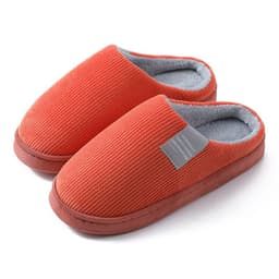 image-Qianliang Cotton Slippers Unisex Indoor Plush Non-Slip Home Shoes