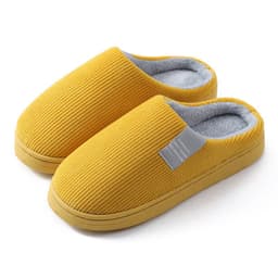 image-Qianliang Cotton Slippers Unisex Indoor Plush Non-Slip Home Shoes