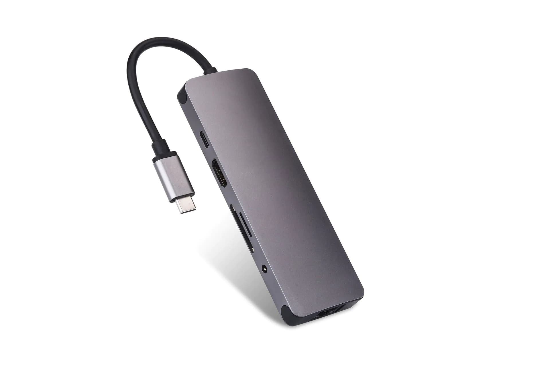 image-9-in-1 USB-C Hub Docking Station HDMI RJ45 SD/TF TC91N