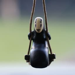 image-Car Rearview Mirror Pendant Spirited Away Faceless Man Resin