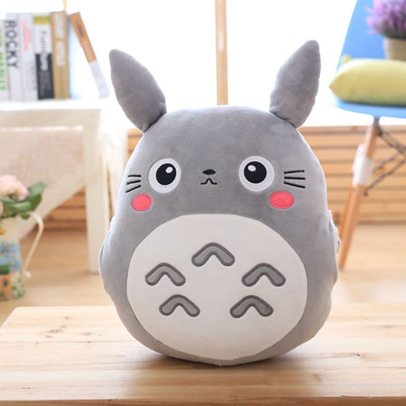 image-Totoro Plush Pillow Blanket 3-in-1 Hand Warmer