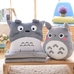 image-Totoro Plush Pillow Blanket 3-in-1 Hand Warmer