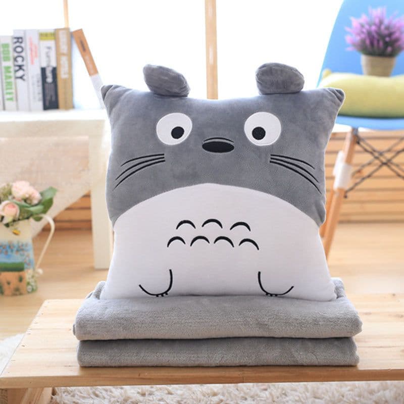 image-Totoro Plush Pillow Blanket 3-in-1 Hand Warmer