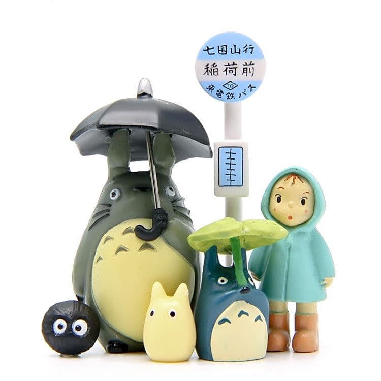image-Jili Cat Bus Station Briquettes Micro Landscape Doll Set PVC