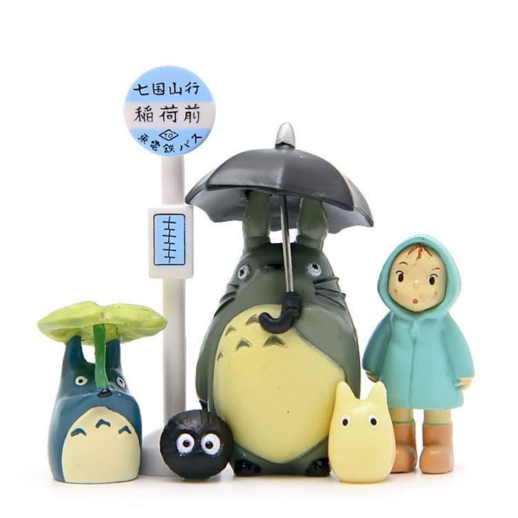 image-Jili Cat Bus Station Briquettes Micro Landscape Doll Set PVC