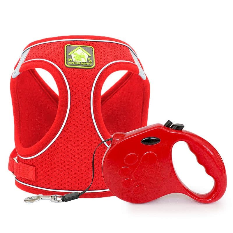 image-Dog Harness Vest Leash Set for Small Dogs Puppies