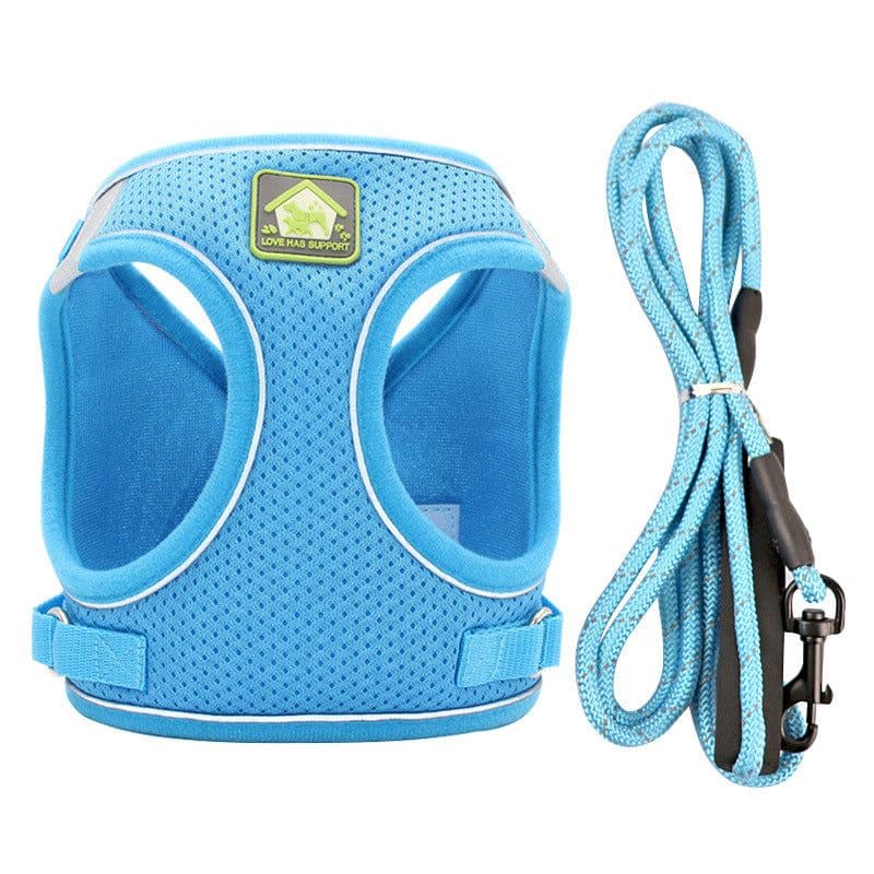 image-Dog Harness Vest Leash Set for Small Dogs Puppies
