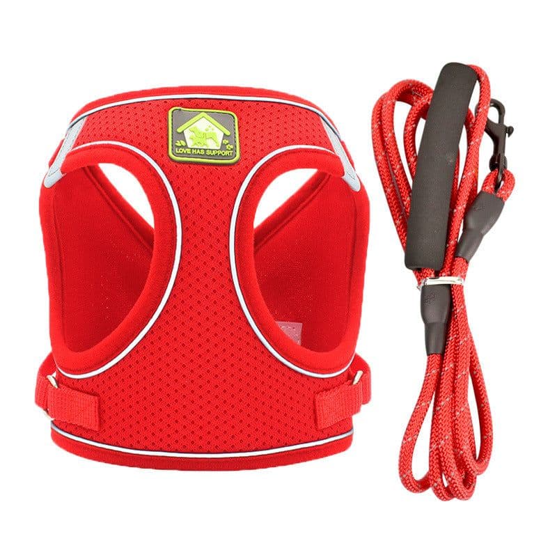 image-Dog Harness Vest Leash Set for Small Dogs Puppies