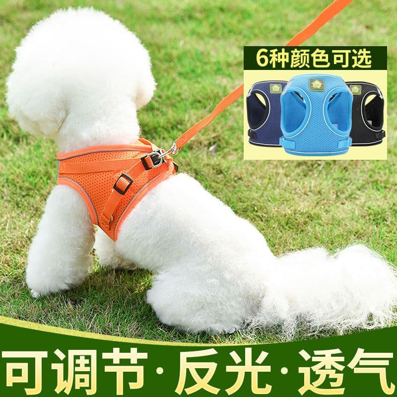 image-Dog Harness Vest Leash Set for Small Dogs Puppies