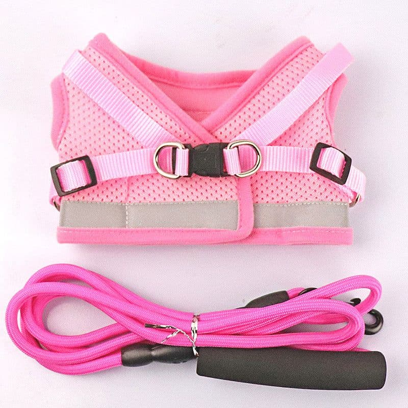 image-Dog Harness Vest Leash Set for Small Dogs Puppies