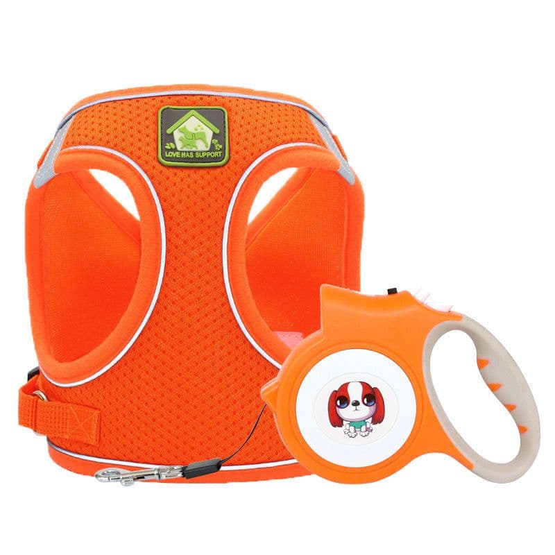 image-Dog Harness Vest Leash Set for Small Dogs Puppies